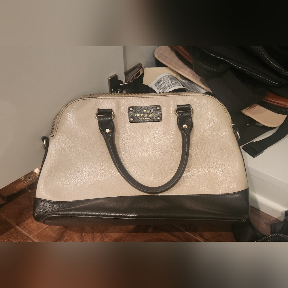 Kate Spade Black and Cream Satchel